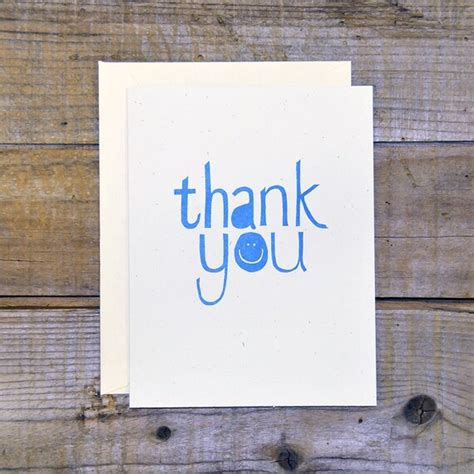 Thank You Smile Card by TroyClothandPaper on Etsy