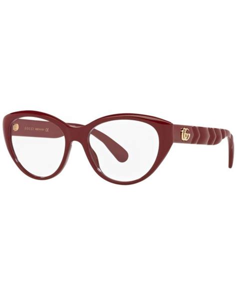 Gucci Round Eyeglasses Gc001491 in Red Shiny (Brown) | Lyst