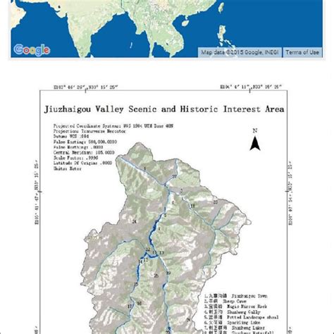 Location and map of Jiuzhaigou Valley National Park. | Download Scientific Diagram