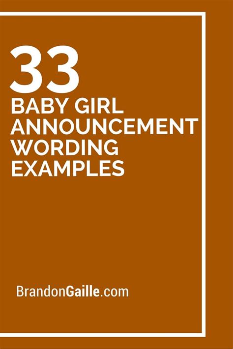 33 Baby Girl Announcement Wording Examples New Baby Announcements, Trendy Baby Boy Names ...