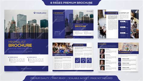 Premium Vector | Minimalist brochure template