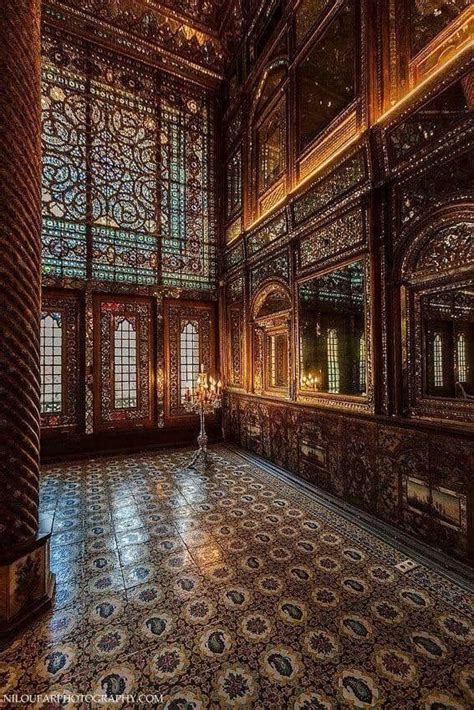 Interior of Golestan Palace, Tehran, Iran. | モスク, 宗教建築, イスラム建築