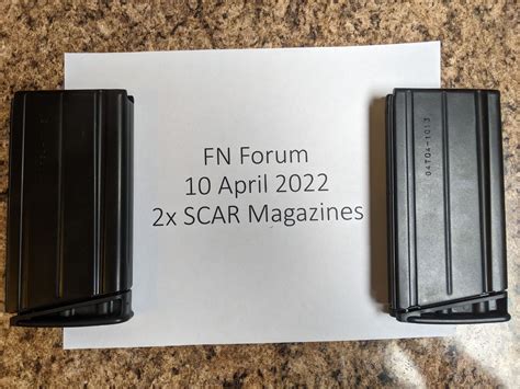 2x NEW Belgian Black SCAR 17s 20 round magazines for sale | FN Herstal Firearms