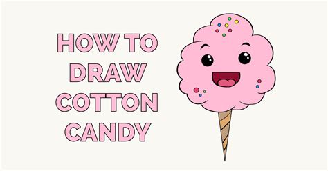 How to Draw Cotton Candy - Really Easy Drawing Tutorial