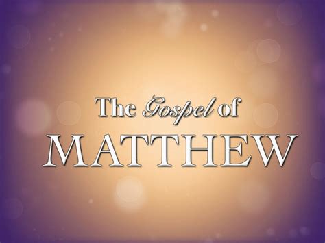 The gospel of Matthew | Gospel, Matthews, Christian images