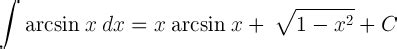 Integral of arcsin(x)