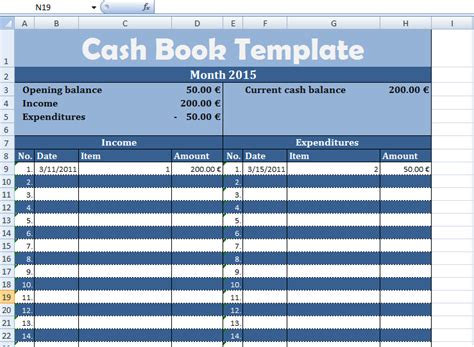 Get Free Cash Book Template For Business - Microsoft Excel Templates