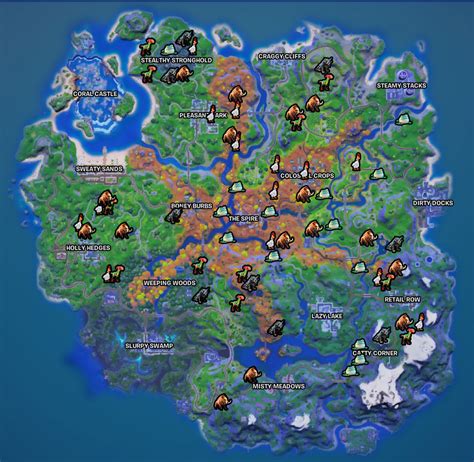 Wildlife Animal Spawn Locations in Fortnite Chapter 2 Season 6