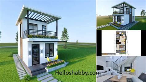 Small 2-Storey House Design with Balcony in 4 x 7 m | 55 SQM TFA ~ HelloShabby.com : interior ...