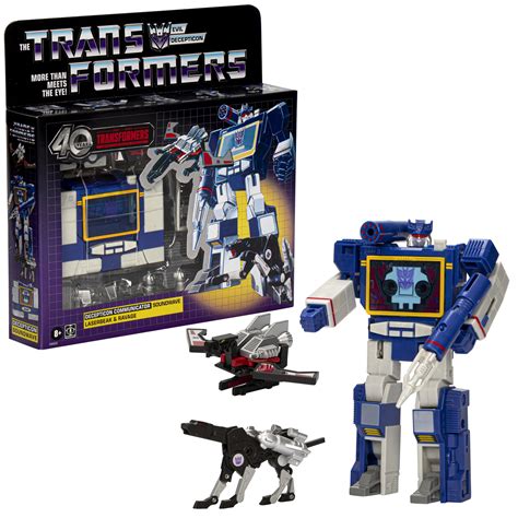 Transformers: Retro 40th Anniversary Soundwave, Laserbeak, & Ravage Kids Toy Action Figure for ...