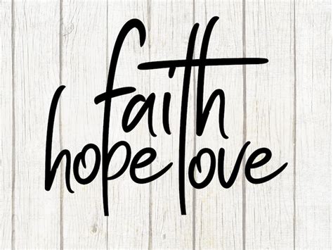 Faith hope love svg Png svg studio3 cut file and cross faith | Etsy