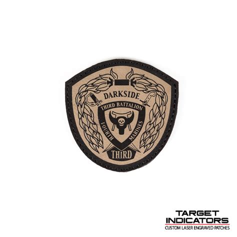 3d Battalion 4th Marines Laser Engraved Patch - Target Indicators