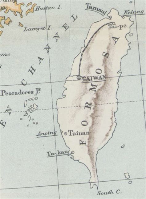 Map of Formosa )Map of Taiwan) detail, 415 of 'China in Transformation ...