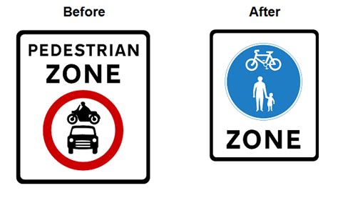 Signage improvements: Pedestrian Zones, Home Zones, and Quiet Lanes | glob on someday