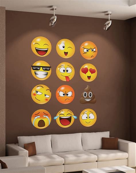 Large Emoji Faces Wall Decal Sticker #6052 | StickerBrand