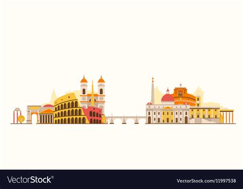 Rome abstract skyline Royalty Free Vector Image