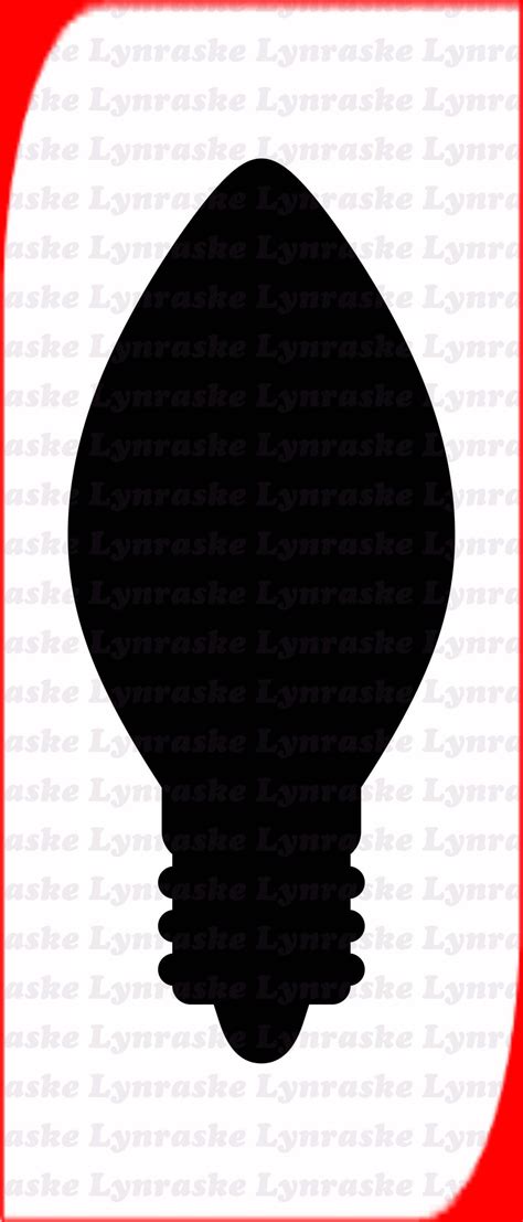 Christmas Light Bulb Silhouette SVG svg dxf Cricut | Etsy