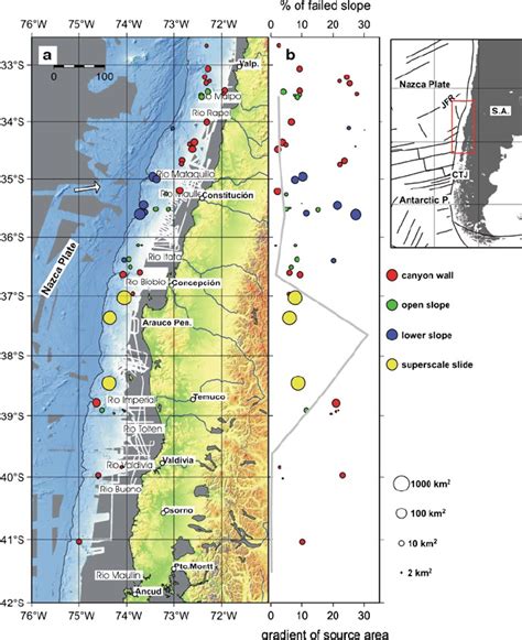 1 ( a ) Bathymetric map of the working area, from a compilation of... | Download Scientific Diagram