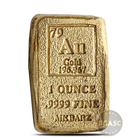 Buy 1 oz Gold Bar MK BarZ Hand Poured .9999 Fine 24kt Ingot (w/ COA) - 1 oz Gold Bars | Buy Gold ...