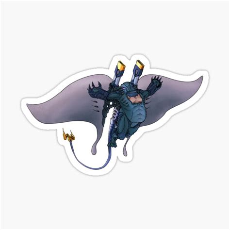 "Ray Manta - Upgraded Form" Sticker for Sale by Garlock | Redbubble