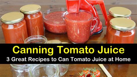 3 Great Recipes to Can Tomato Juice at Home