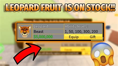 Leopard Fruit Was Finally On Blox Fruit Stock | Blox Fruits - YouTube