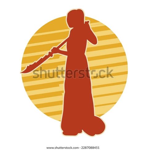 Silhouette Female Warrior Character Action Pose Stock Vector (Royalty Free) 2287088451 ...