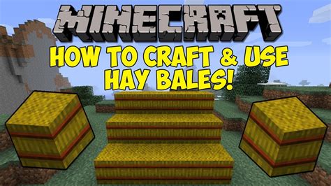 Minecraft: How To Craft & Use Hay Bales! [1.6.2] - YouTube