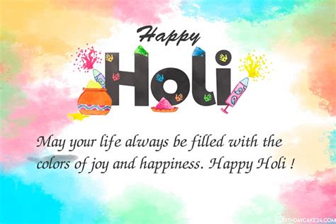 Design Custom Holi Greeting Wishes Cards Online