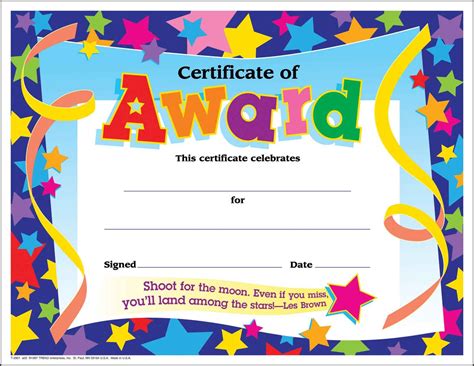 30 Children's certificates of award star pack (large) | Free ...