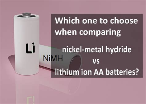 Detailed comparison on nickel-metal hydride vs lithium ion AA batteries-Tycorun Batteries