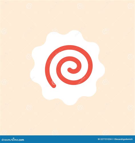 Narutomaki or Kamaboko Surimi Vector Icon or Illustration Stock Vector ...