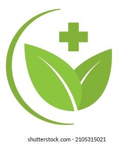 Green Pharmacy Logo Illustrationleaves Medical Cross Stock Vector (Royalty Free) 2105315021 ...