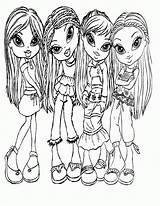 Bratz Printable Coloring Pages sketch template
