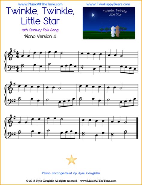 Twinkle Twinkle Little Star Piano Sheet / Twinkle Twinkle Little Star ...