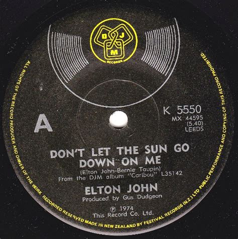 Elton John - Don't Let The Sun Go Down On Me (1974, Vinyl) | Discogs