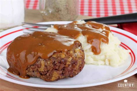 Hamburger Steaks and Gravy - The Country Cook | Salisbury steak recipes ...