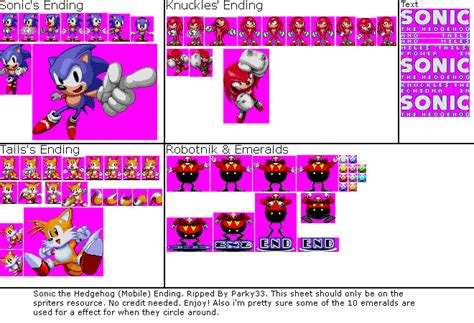 The Spriters Resource - Full Sheet View - Sonic the Hedgehog - Ending