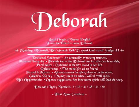 Pin on D FOR DEBORAH.·:*¨¨*:·.♥.·:*:·.♥.·:*¨¨*:·.