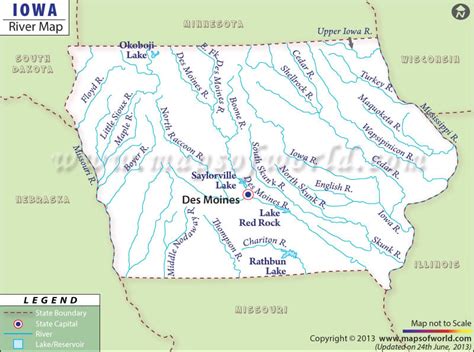 Iowa Rivers Map | Rivers in Iowa