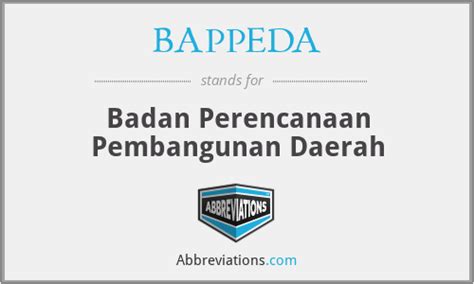 What does BAPPEDA stand for?