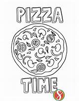 Free Pizza Coloring Pages — Stevie Doodles sketch template