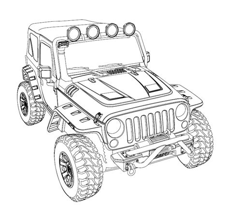 Jeep Line Drawing at GetDrawings | Free download