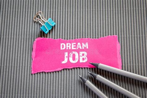 DREAM JOB. Career, Education and Job Interview Concept Stock Image ...