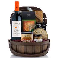 Wine and Cheese Basket: this classic wine and cheese gift basket has it all: wine, cheese ...