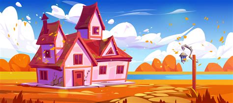 Cartoon Village House Background Vector Art, Icons, and Graphics for Free Download