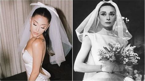 Ariana Grande wears custom Vera Wang wedding dress inspired by Audrey Hepburn | Fashion Trends ...