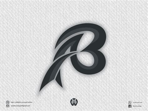 ab logo design template by warehouse_logo on Dribbble