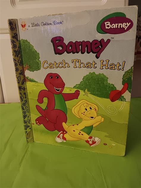 Barney/ A Little Golden Book/barney Catch That Hat/ 1997/pre-owned/rare Golden Book/collector's ...