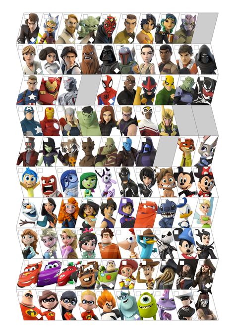 Disney Infinity Character Roster by ravenoth-the-brave on DeviantArt